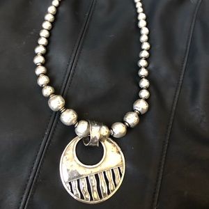 Silpada hammered silver statement necklace